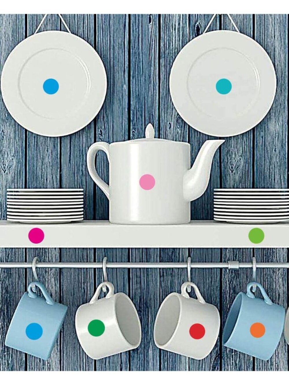 1050 PCS Color Coding Labels Circle Dot Stickers,10 Color Style Colorful Coding - Picture 6 of 8